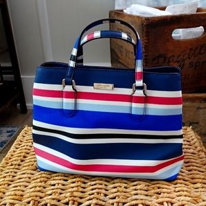 KATE SPADE, Stripey Handbag/Mini Tote with Crossbody Strap